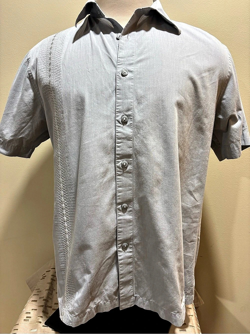 Van Heusen Studio Men's Cotton Button Down Shirt Size Large